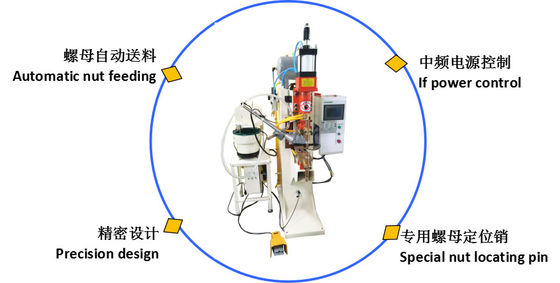 মাঝারি ফ্রিকোয়েন্সি স্পট ওয়েল্ডার বাদাম স্পট ওয়েল্ডিং মেশিন 180KVA